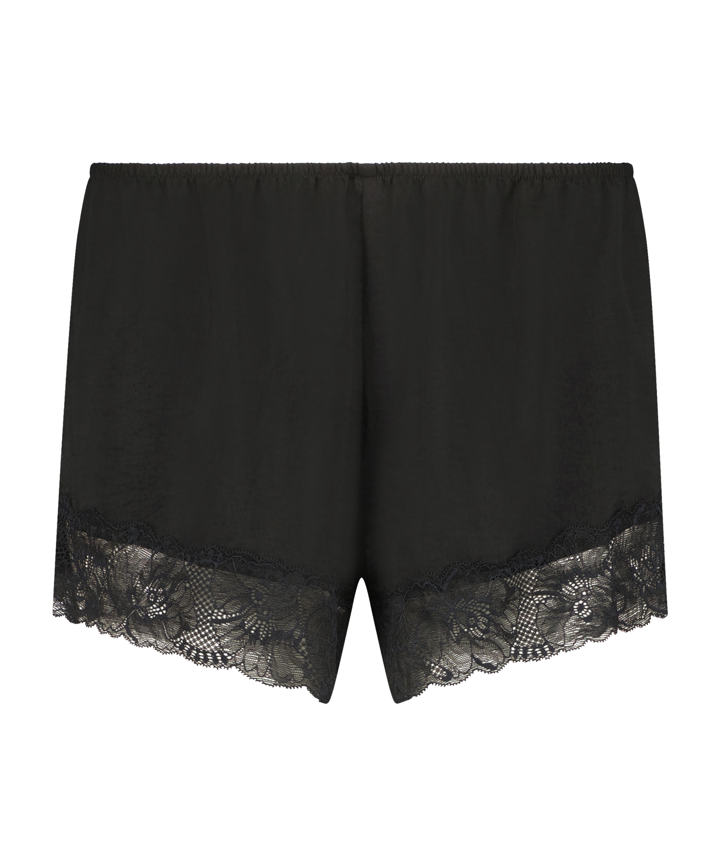 Satin Shorts, Black, main