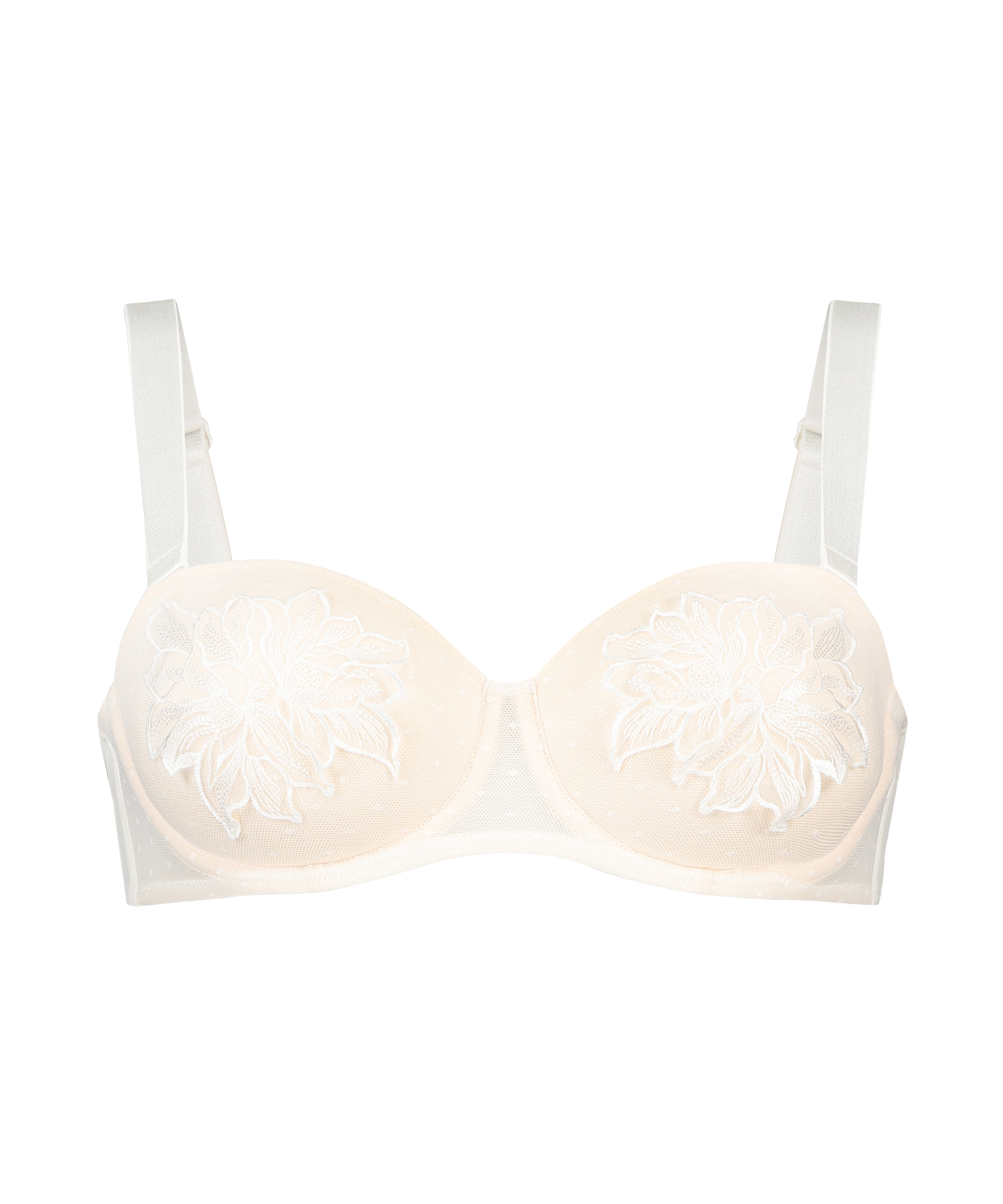 Amelia padded strapless underwired bra, White, main