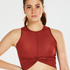 HKMX Sport cropped tank top Twisted Rib, Red