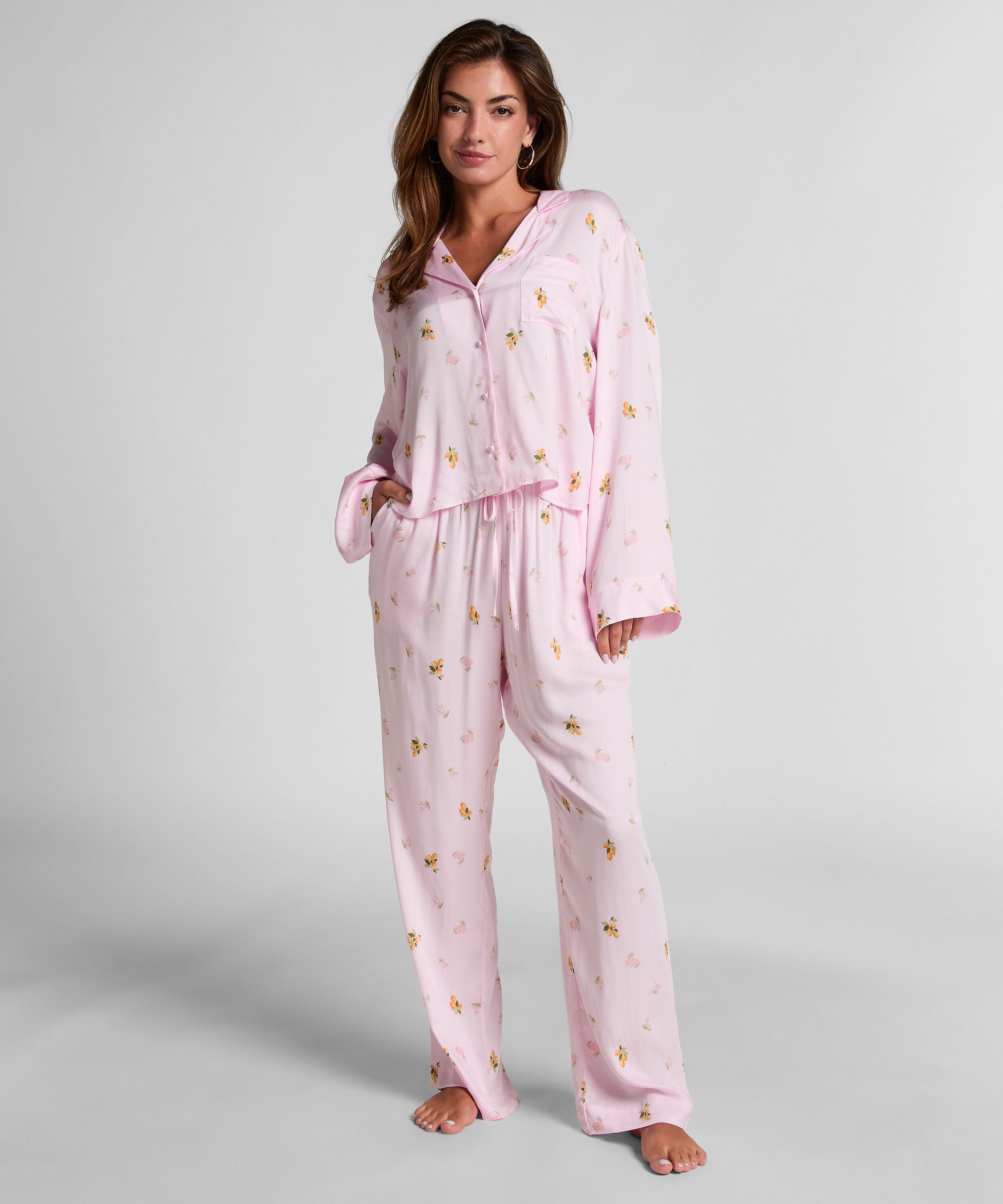 Satin Trousers, Pink Satin Trousers, Pink