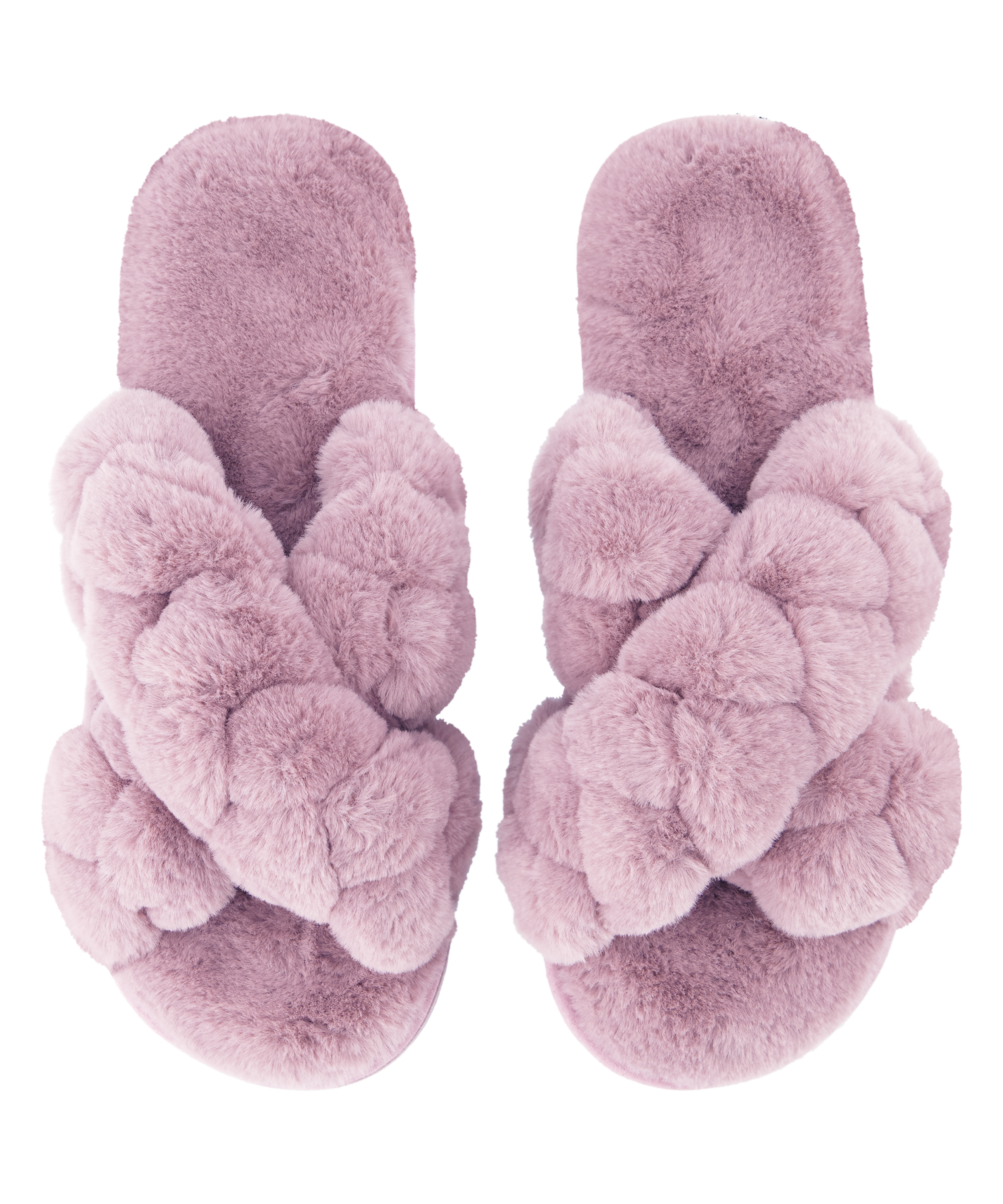 Fake Fur Sliders, Purple, main