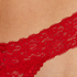 Floral Lace Thong, Red