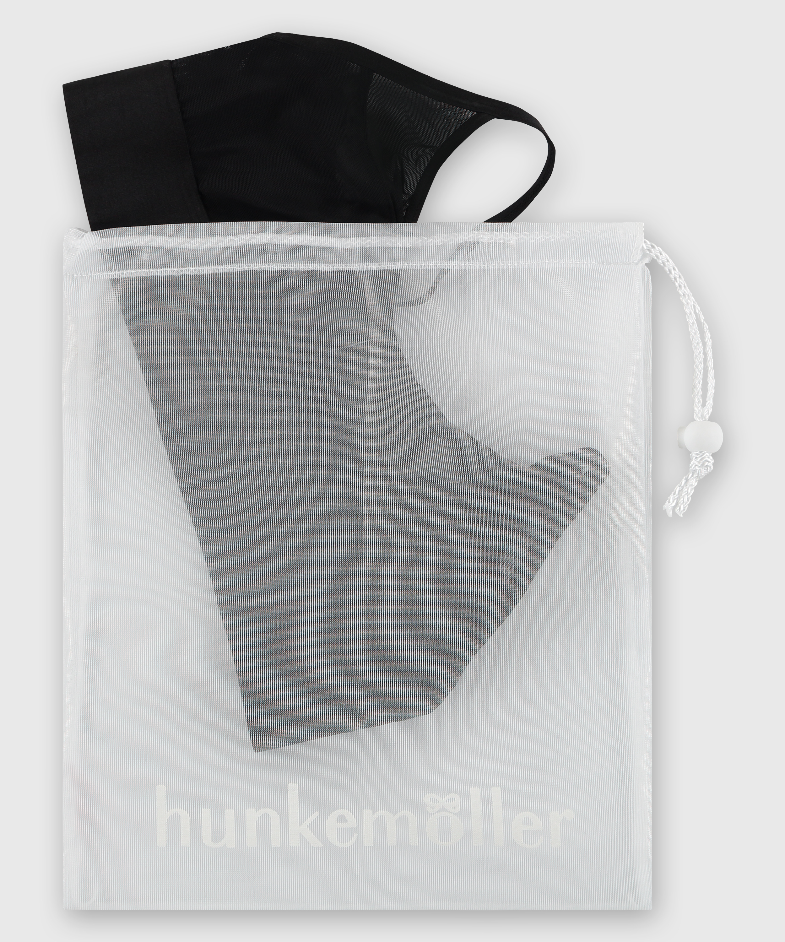 Hosiery bag drawstring, White, main