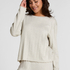 Pyjama Top Loose Pointelle, Grey