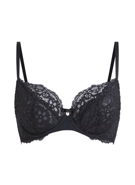 Marine Non-Padded Underwired Bra, Black