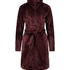 Zip Fleece Bathrobe, Purple