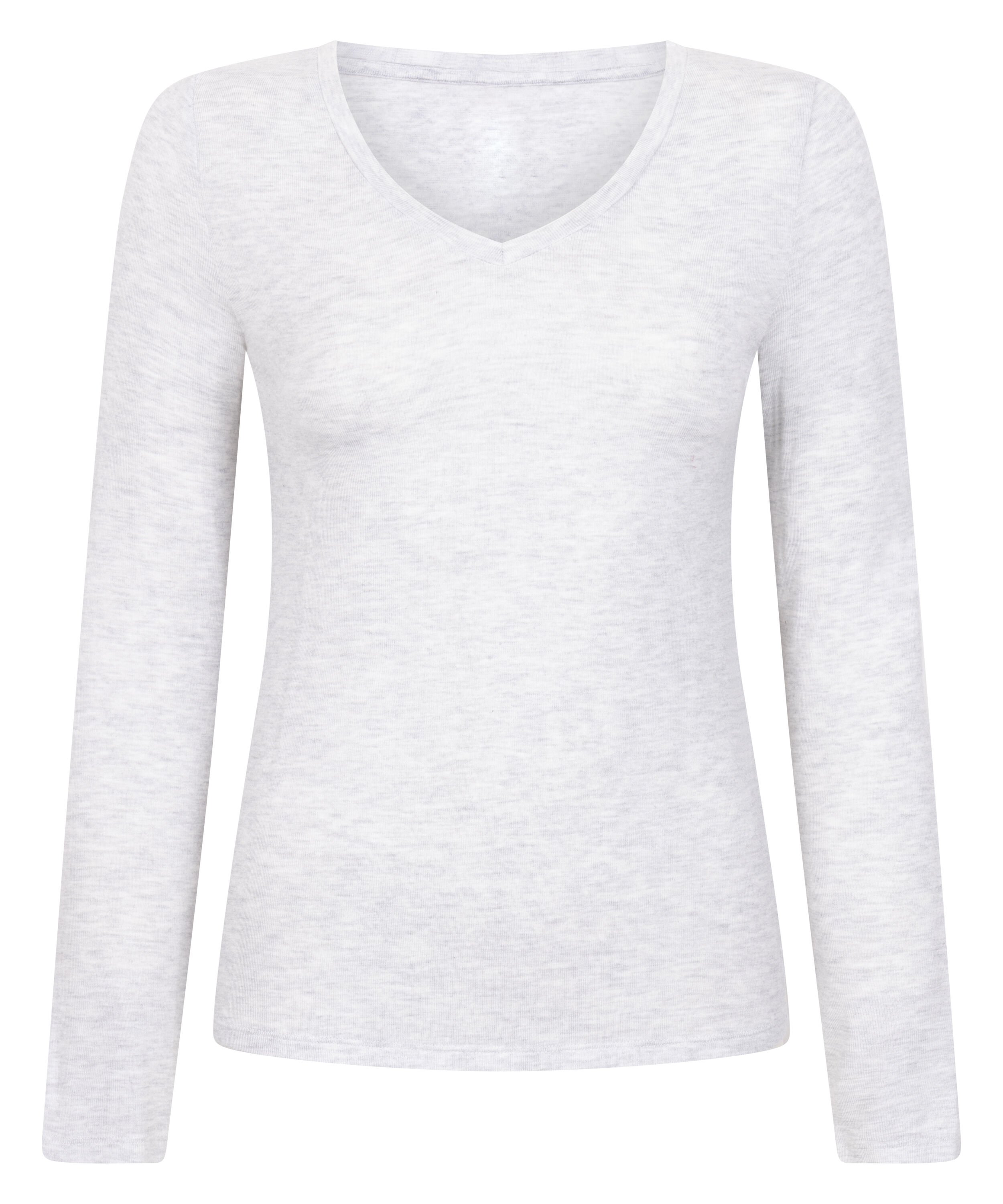Long-Sleeved Pyjama Top, Grey