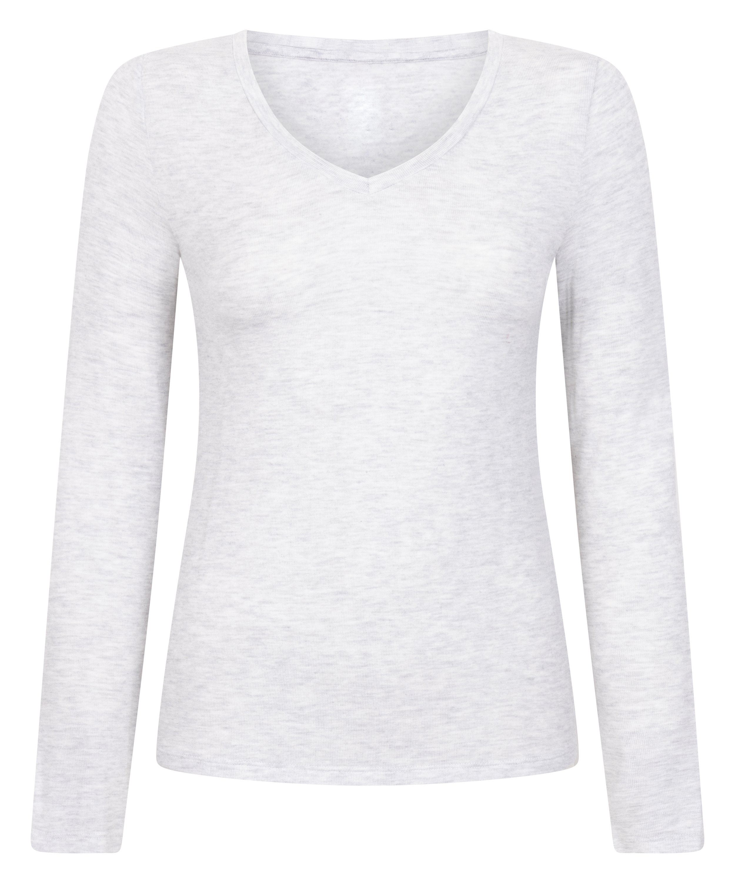 Long-Sleeved Pyjama Top, Grey, main