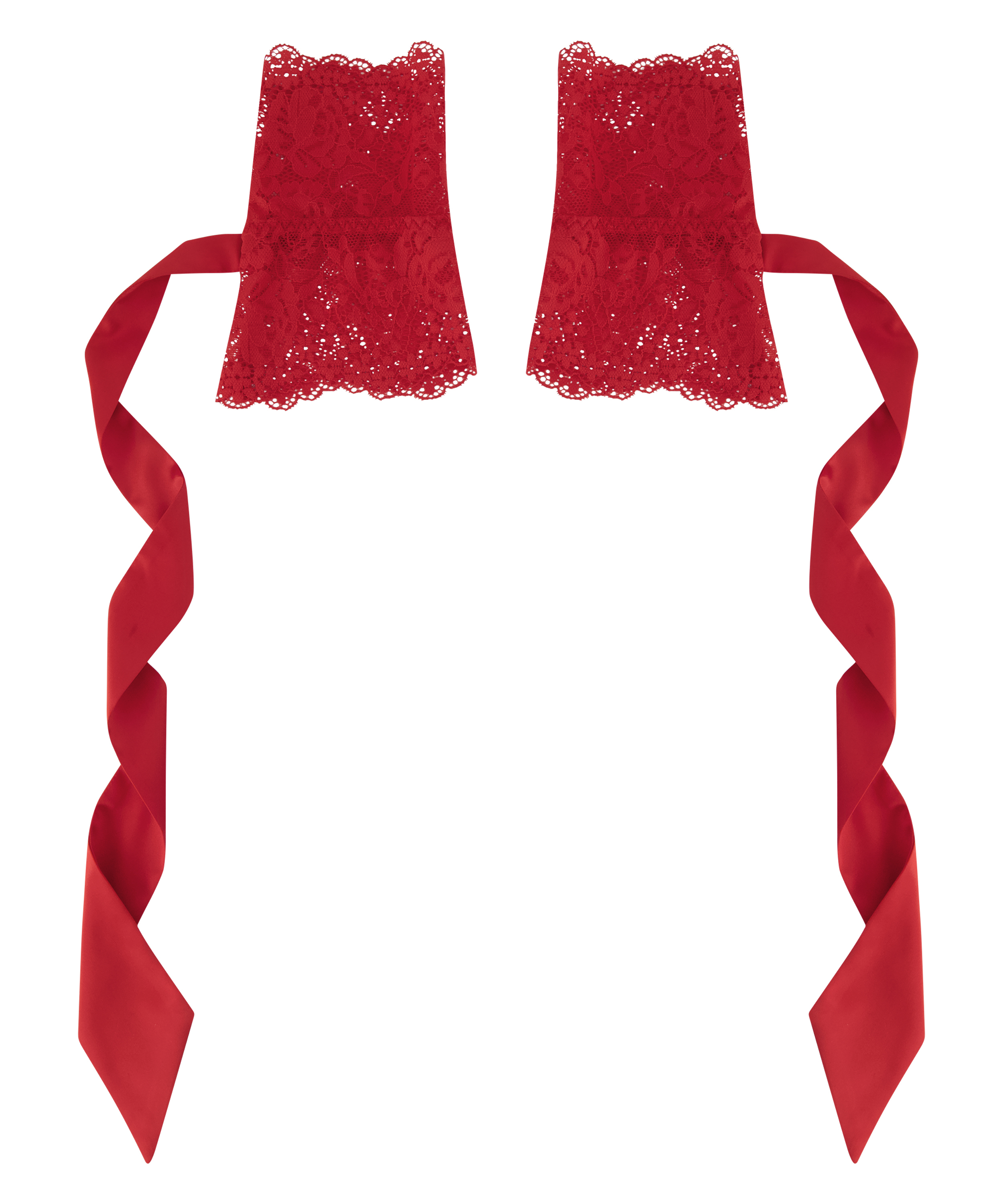 Lace handcuffs, Red, main