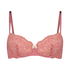 Rose Padded Underwired Bra, Pink