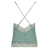 Satin Lace cami top, Green