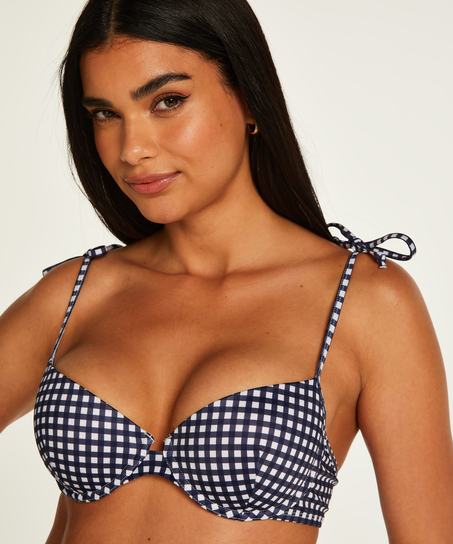 Seychelles padded underwired bikini top, Blue