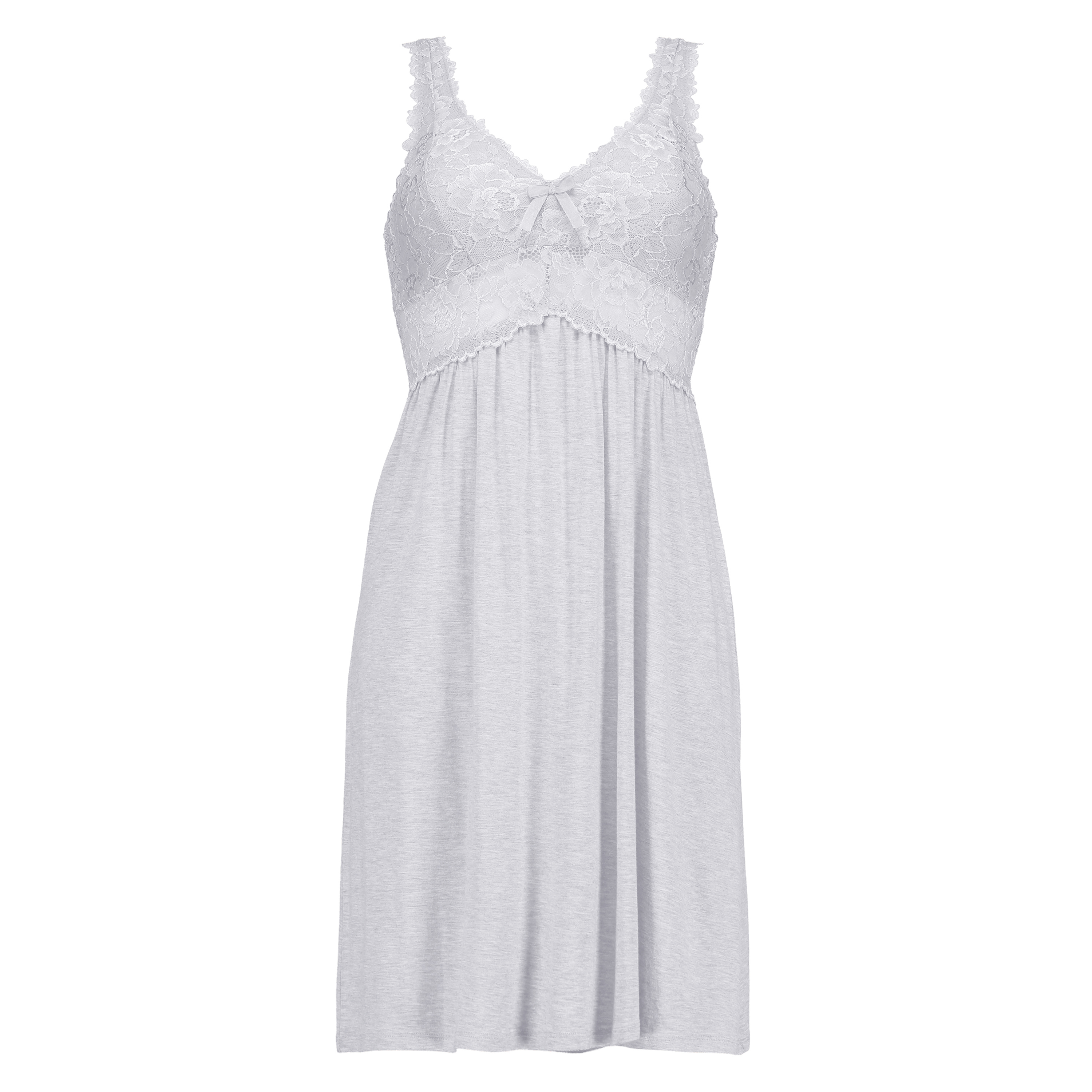Modal Lace Slip Dress, Grey, main