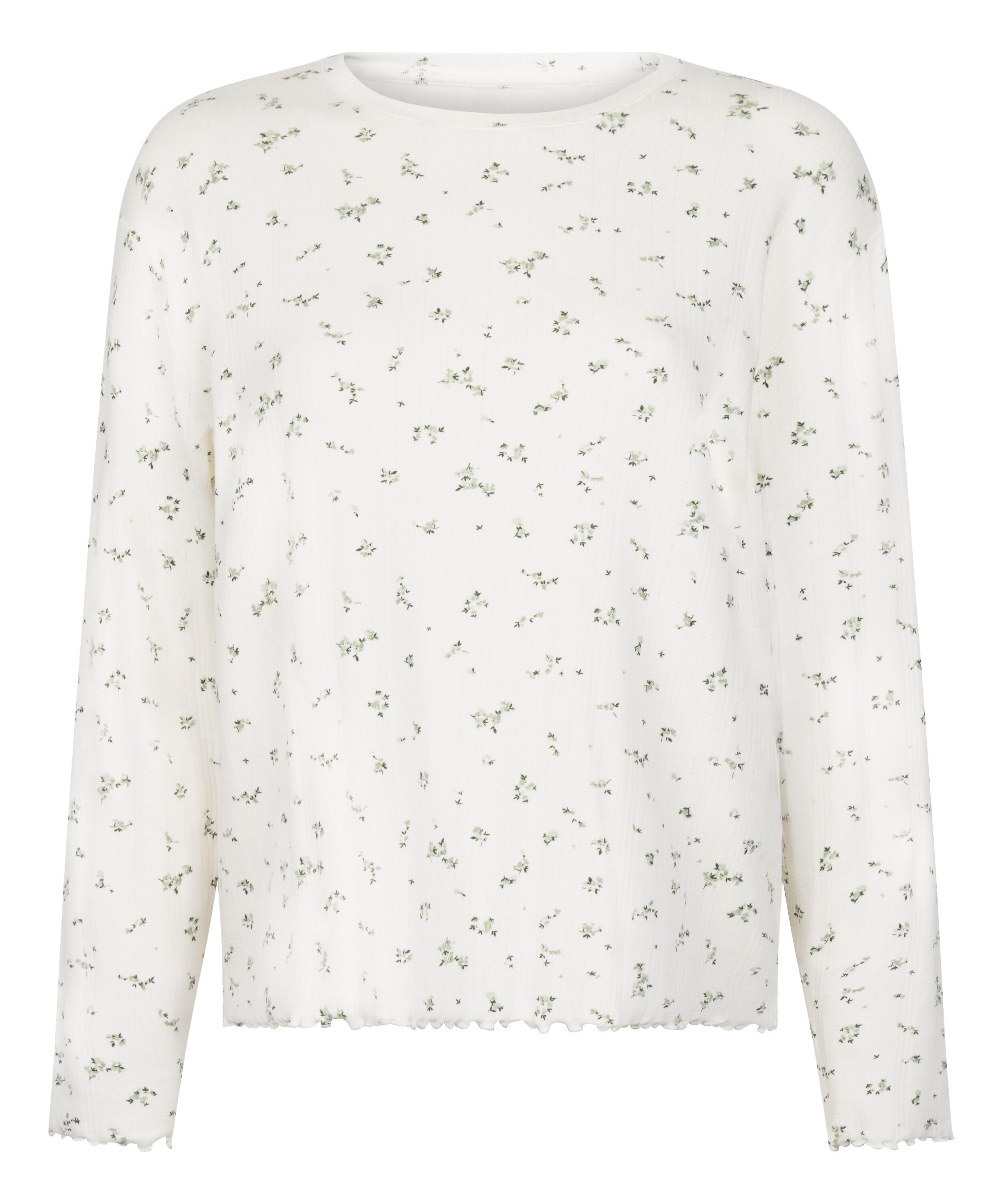 Pyjama Top Loose Pointelle, White