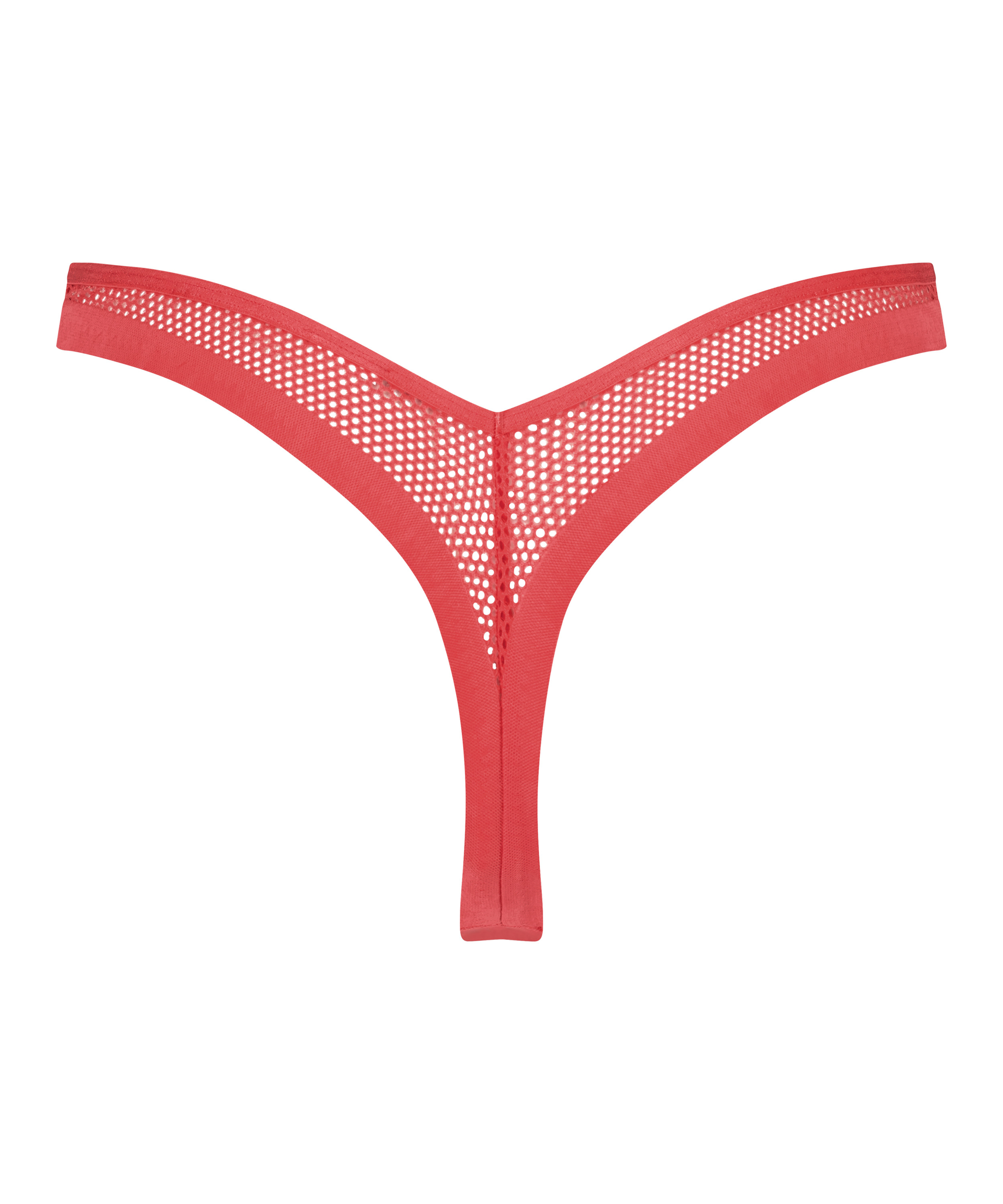High-Cut invisible fishnet thong, Red, main