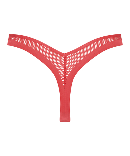 High-Cut invisible fishnet thong, Red