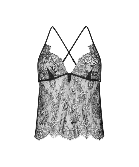 Delphine Lace Cami, Black