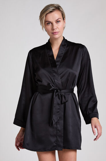 Hunkemöller Satin kimono Black