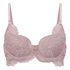 Essie Padded Underwired Longline Bra, Purple
