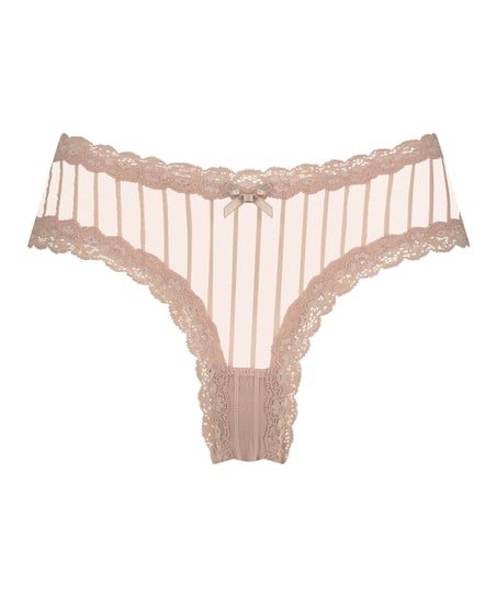 V-shape Mesh Brazilian, Beige