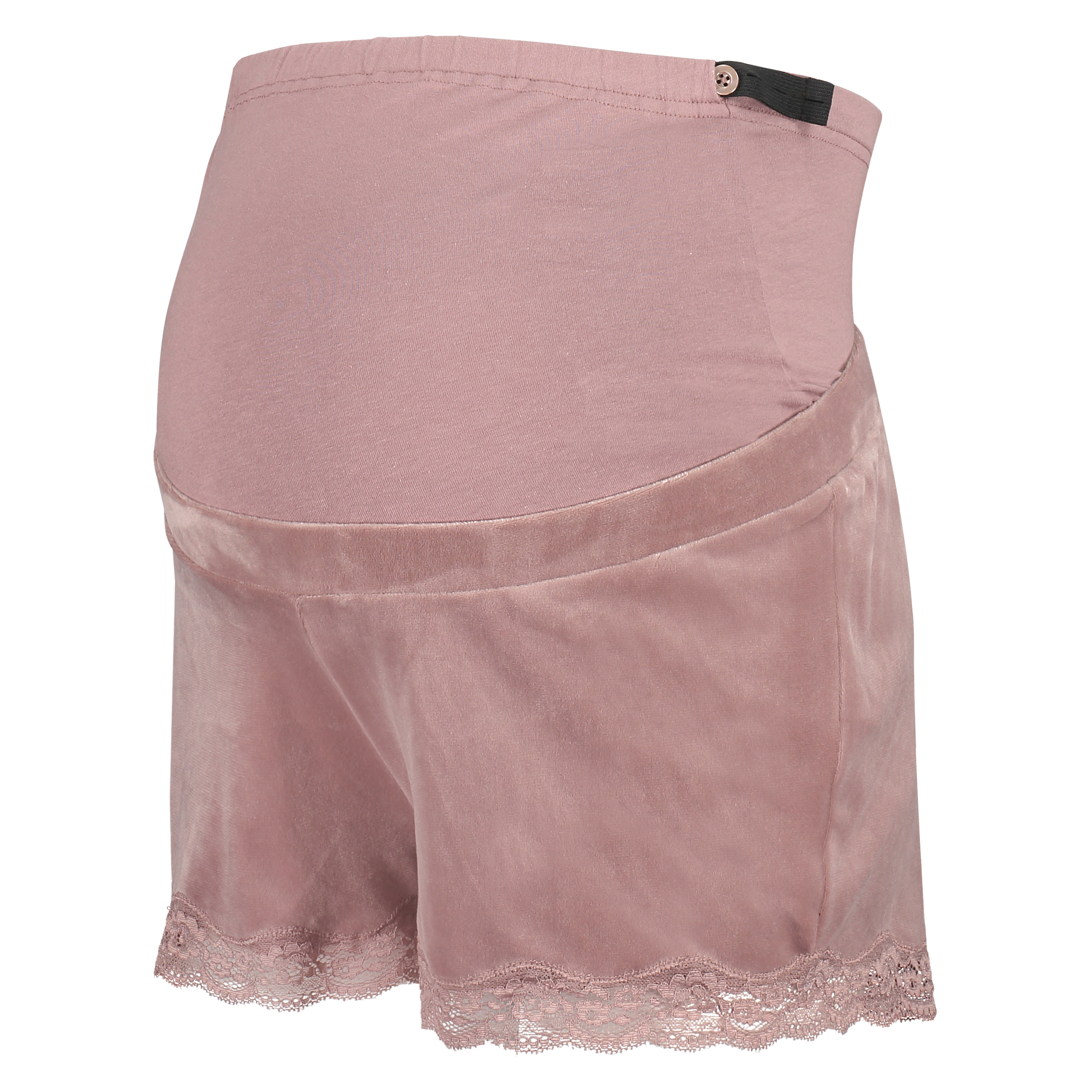 Velours maternity shorts, Pink, main
