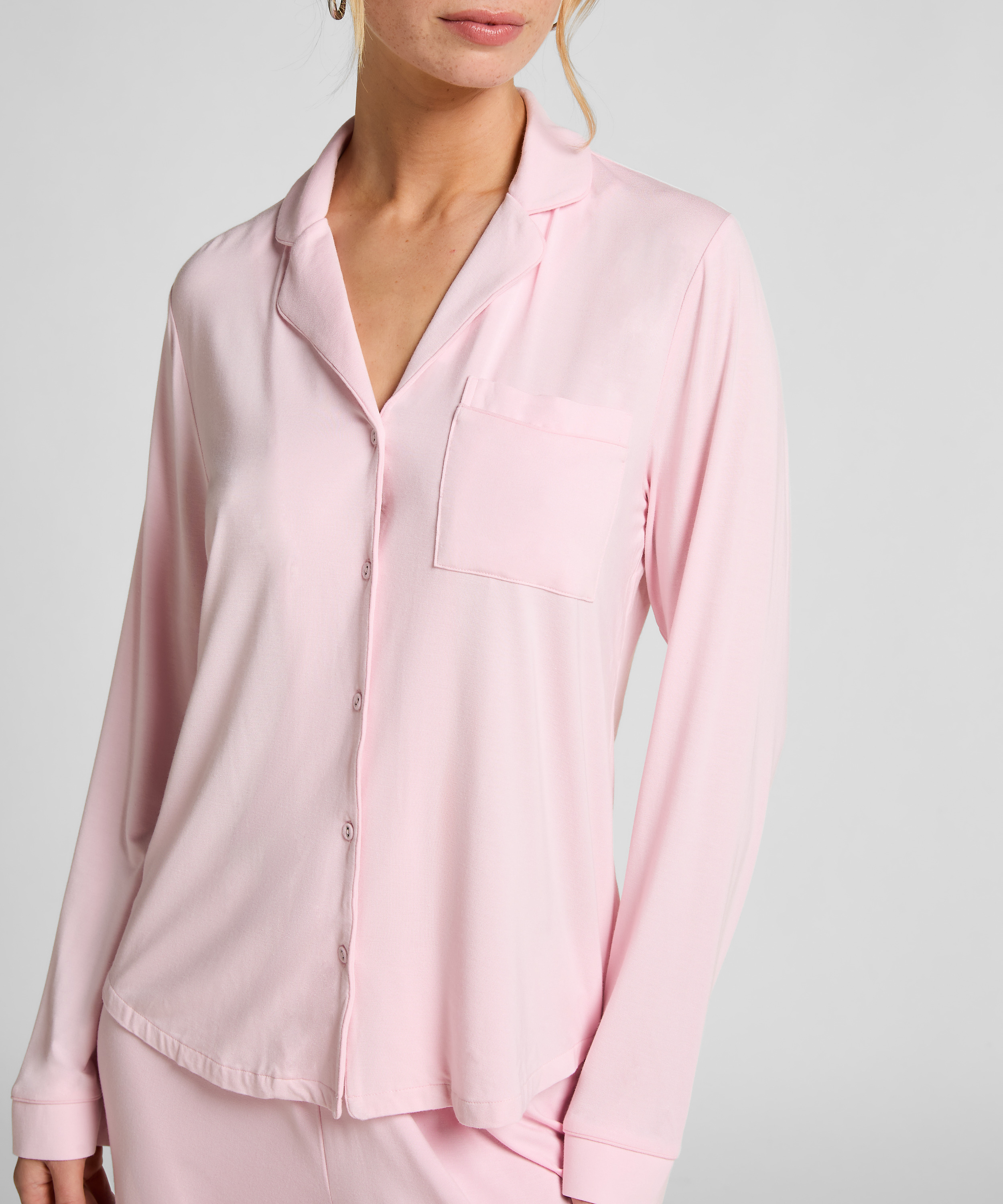 Essential Jersey Long-Sleeved Jacket, Pink, main