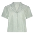 Linen Pyjama Top, Green