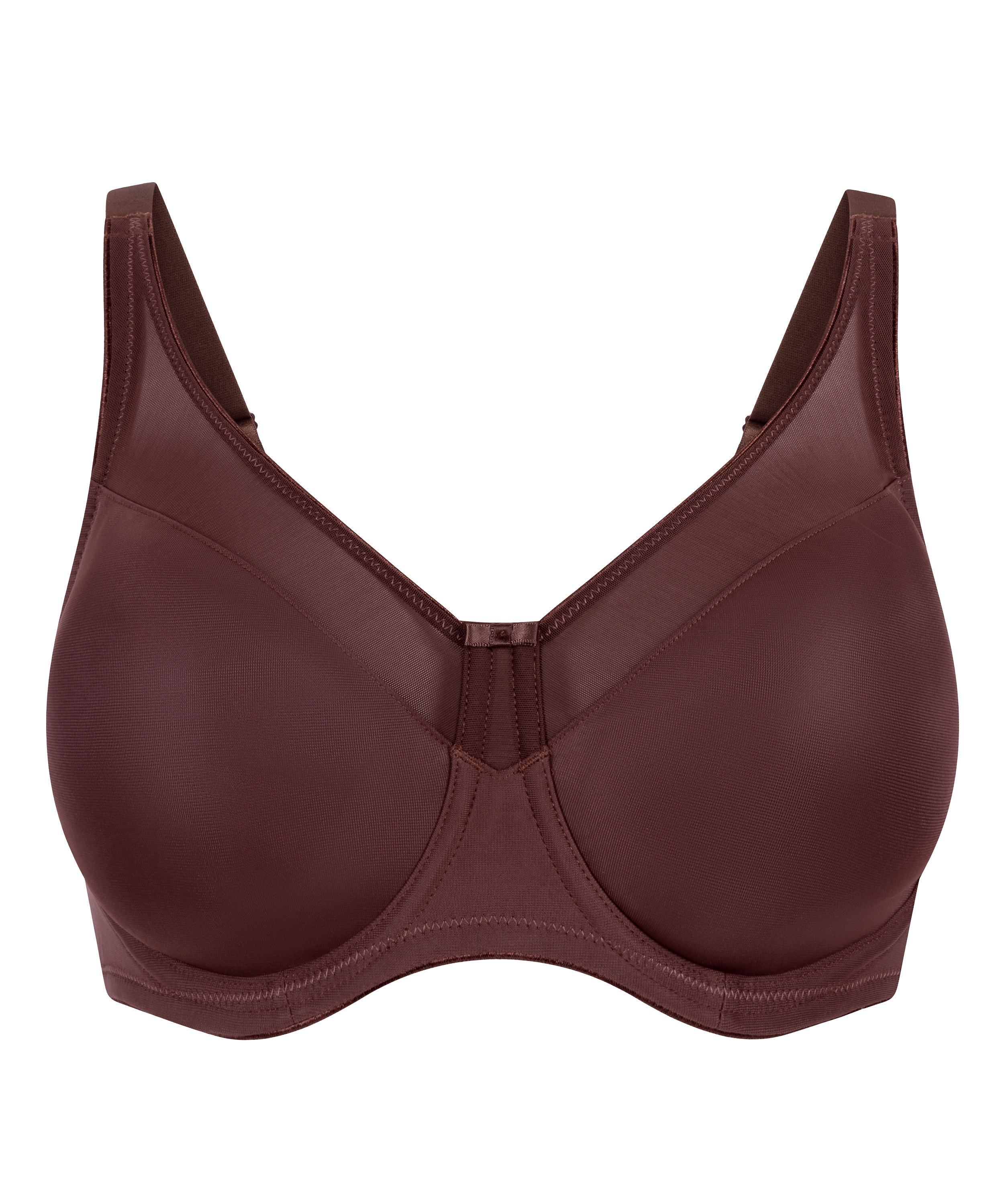 Nina Non-Padded Underwired Minimizer Bra, Brown, main