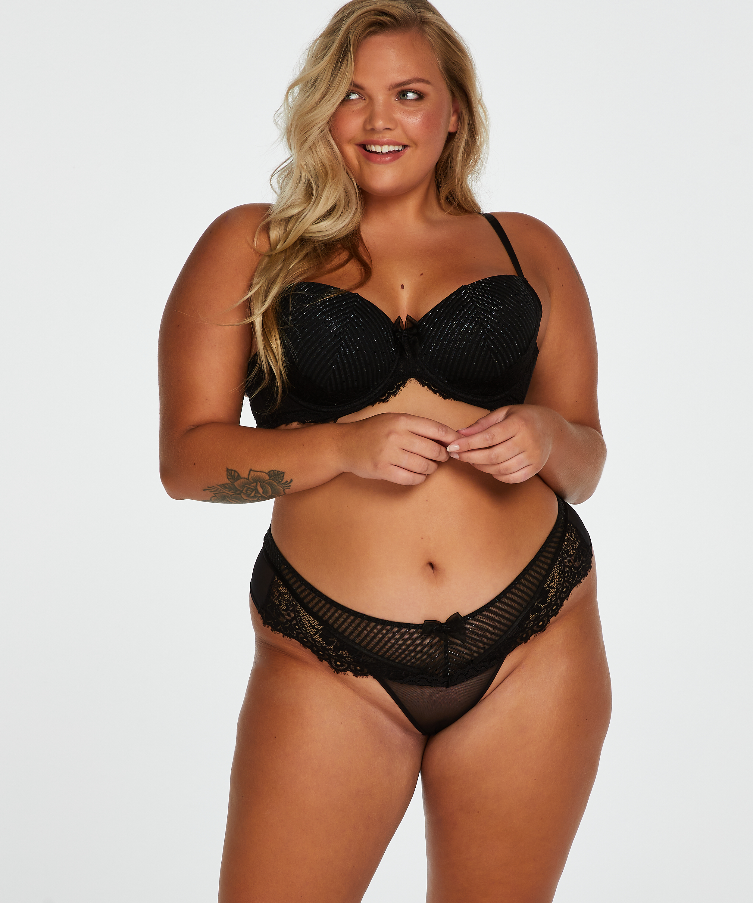 Davy Padded Underwired Bra, Black, main