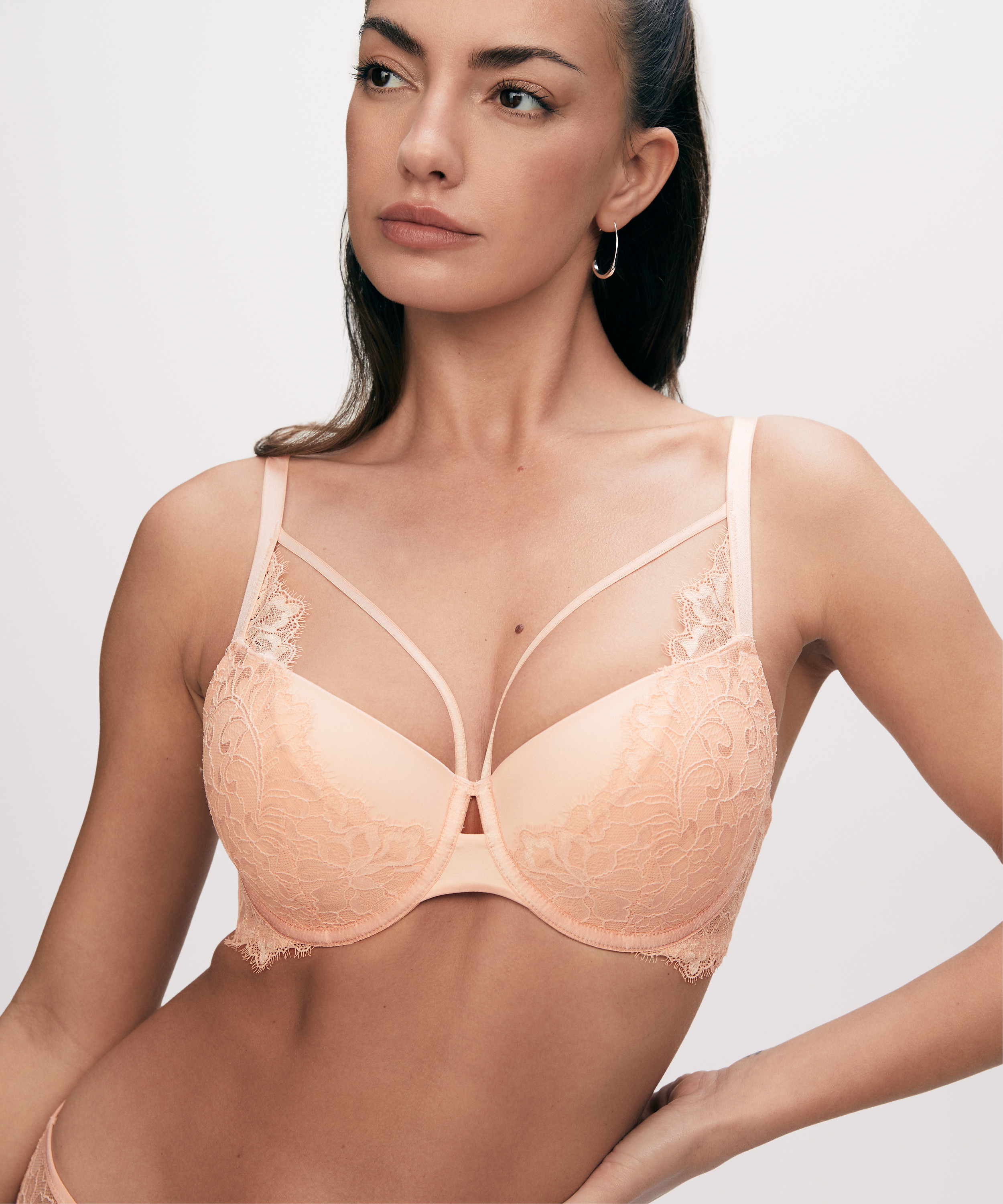 Isabella Padded Underwired Bra, Orange, main