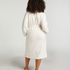 Fleece Bathrobe, White