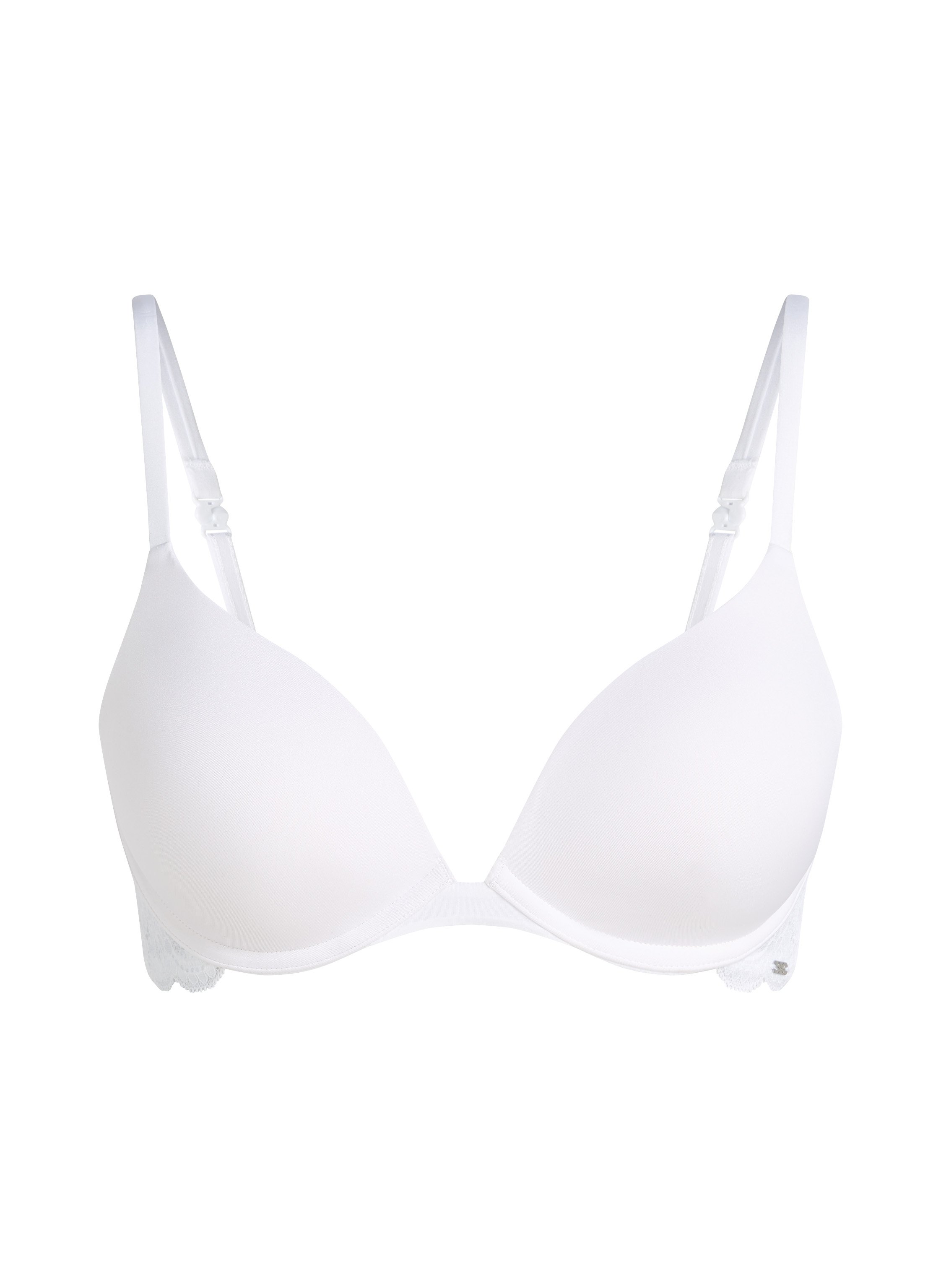 Angie Padded Underwired Push-Up Bra, White, main
