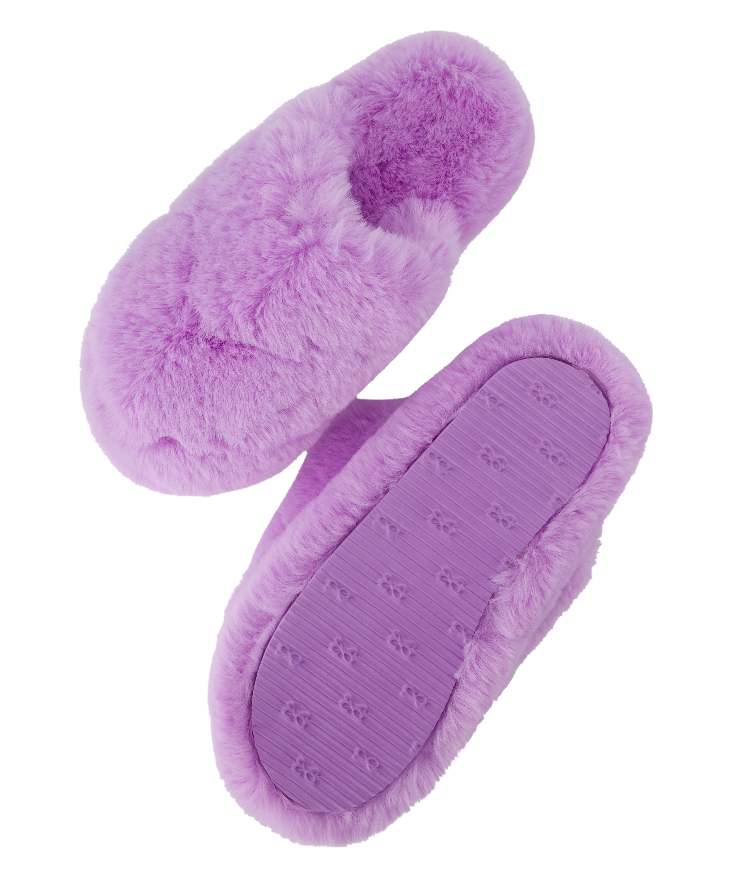 Madeline Fur Slippers, Purple, main