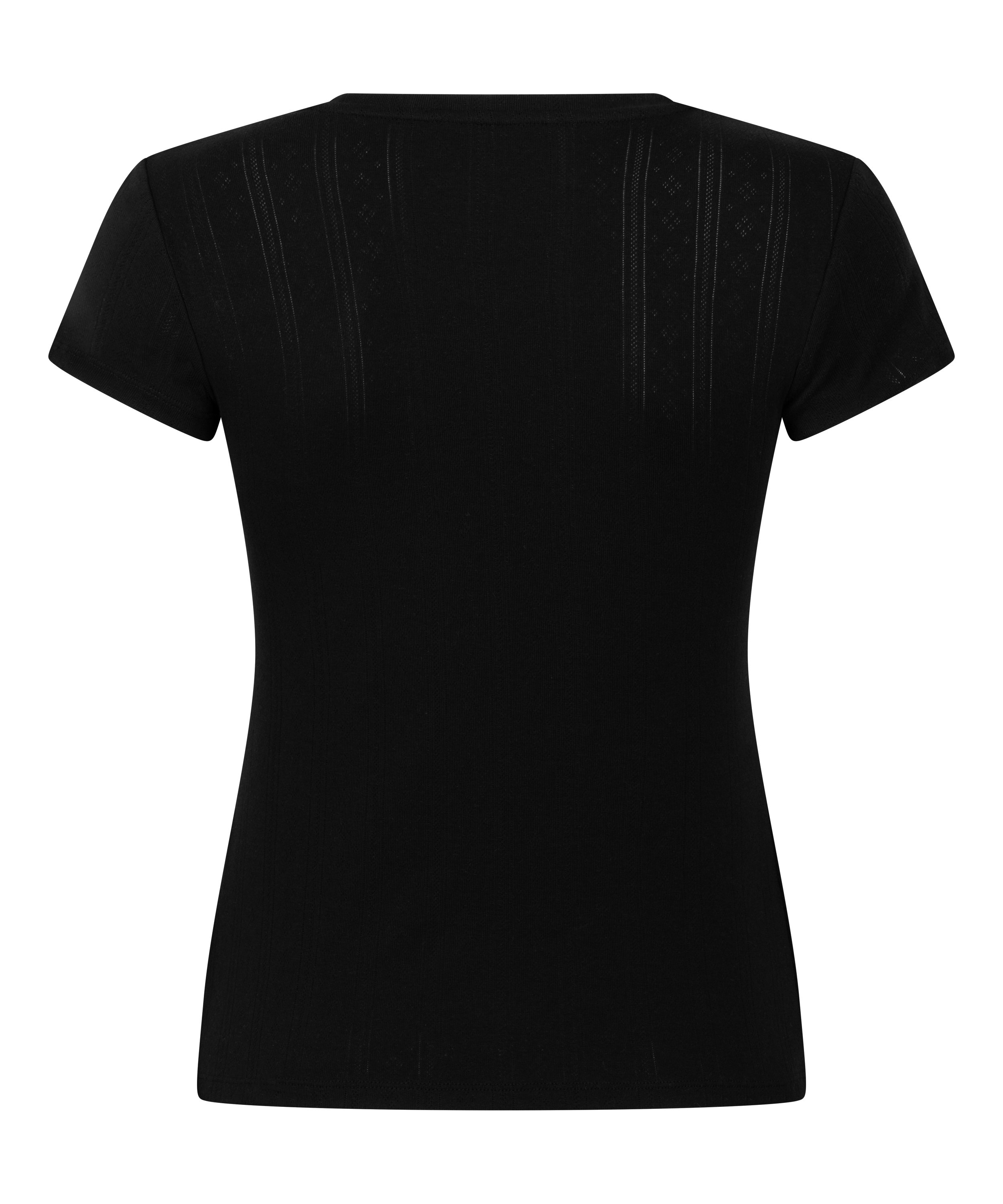 Pointelle Top, Black, main