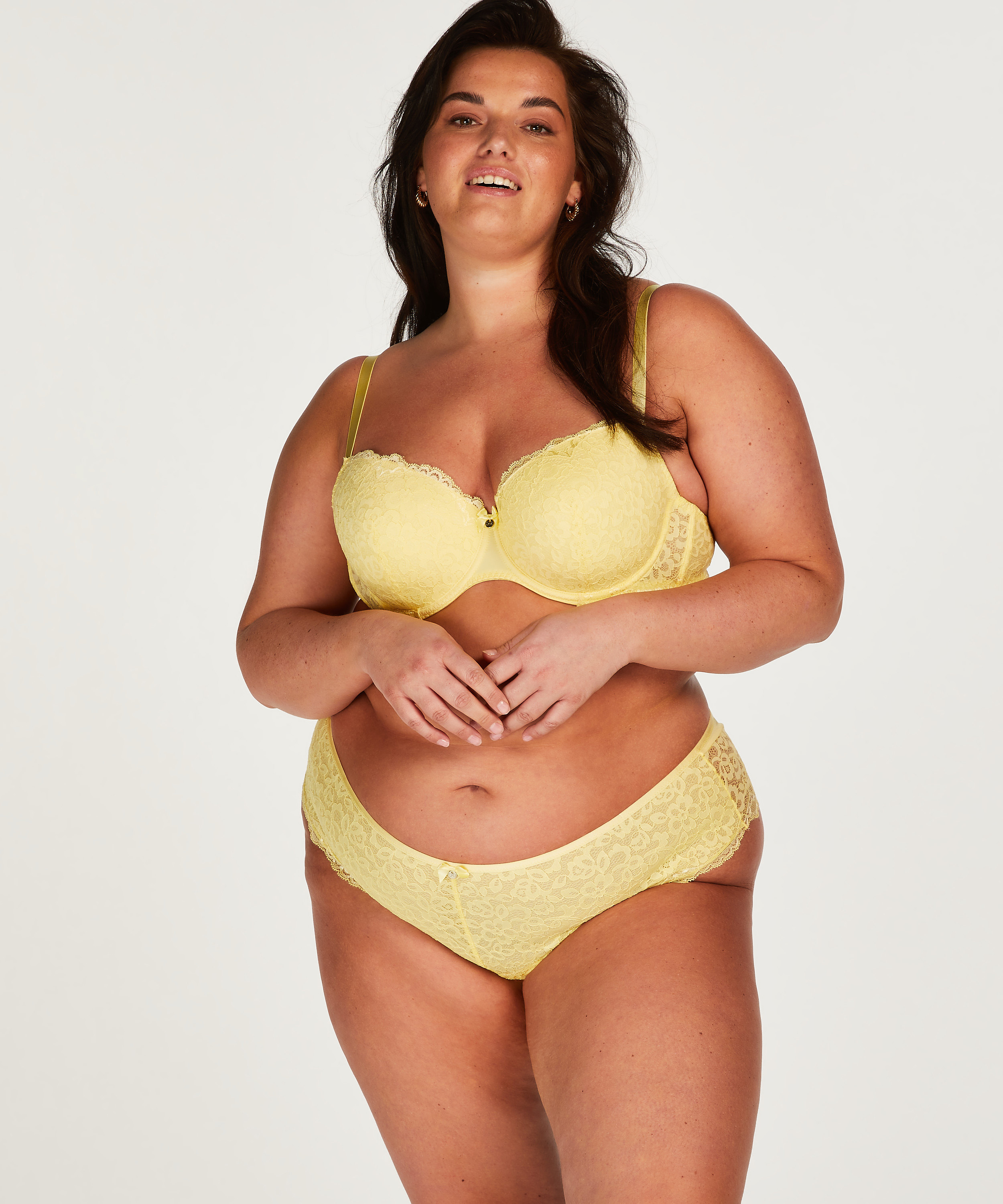 Marine Padded Underwired Bra, Yellow, main