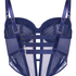Missy Non-Padded Underwired Longline Bra, Blue
