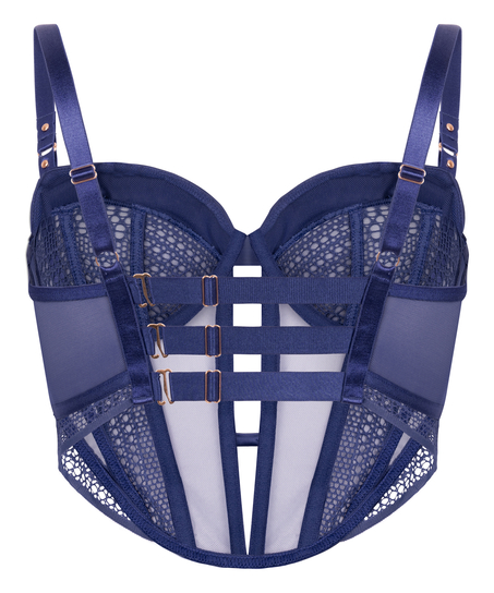 Missy Non-Padded Underwired Longline Bra, Blue