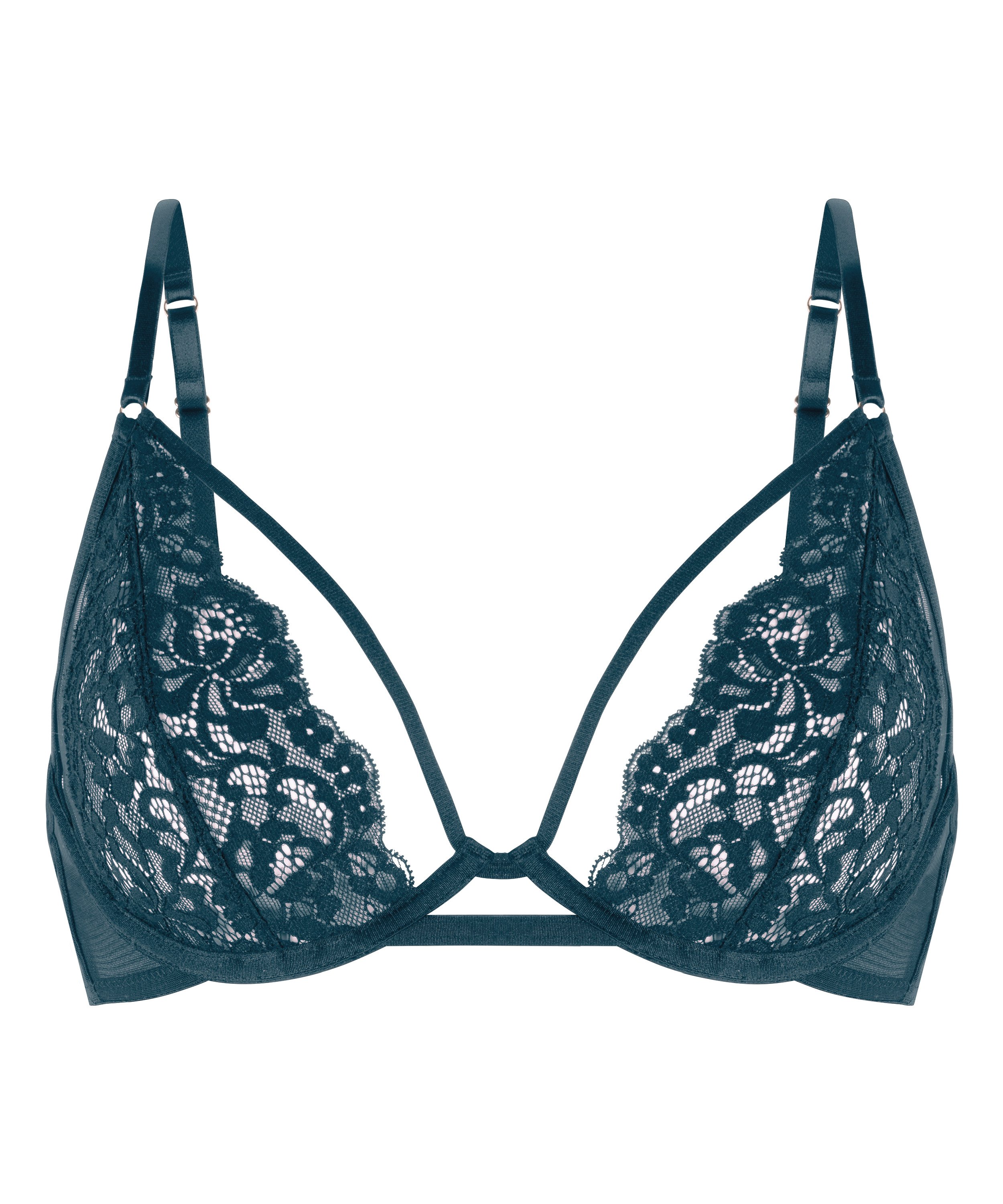 Cinnamon Non-Padded Underwired Bra, Blue, main