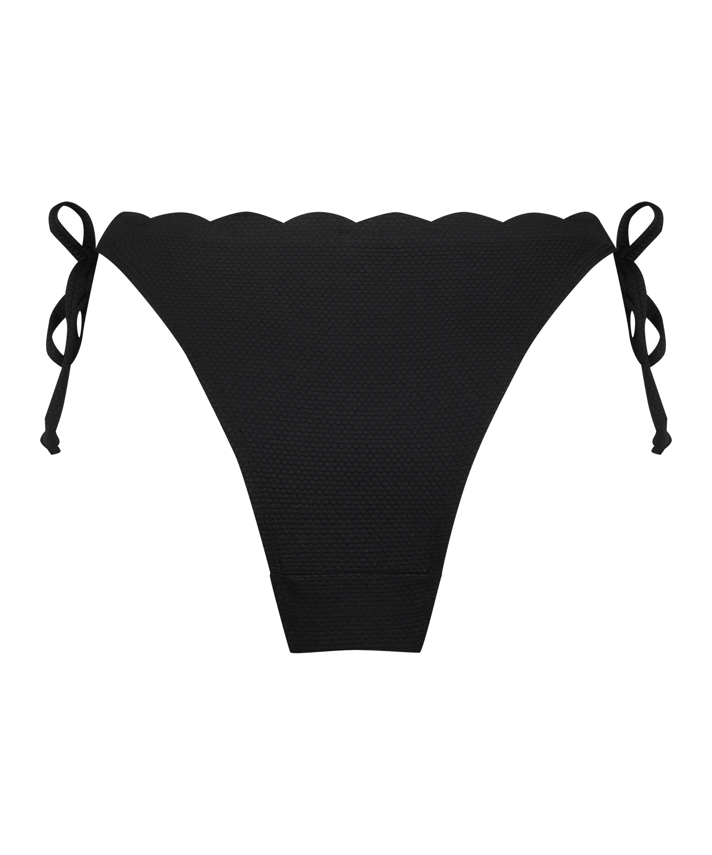 Scallop Bikini Bottoms, Black, main