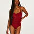 Scallop swimsuit, Red