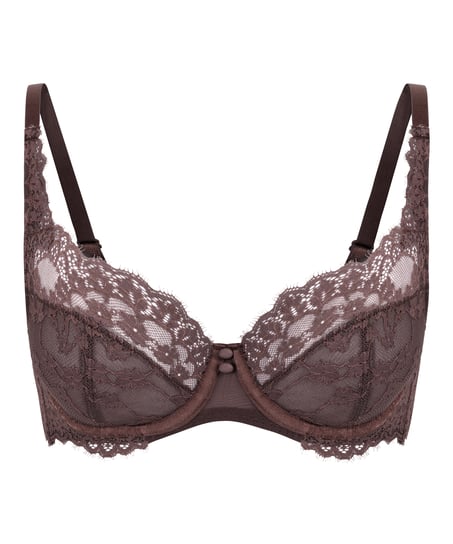 Daisy Non-Padded Underwired Bra, Brown