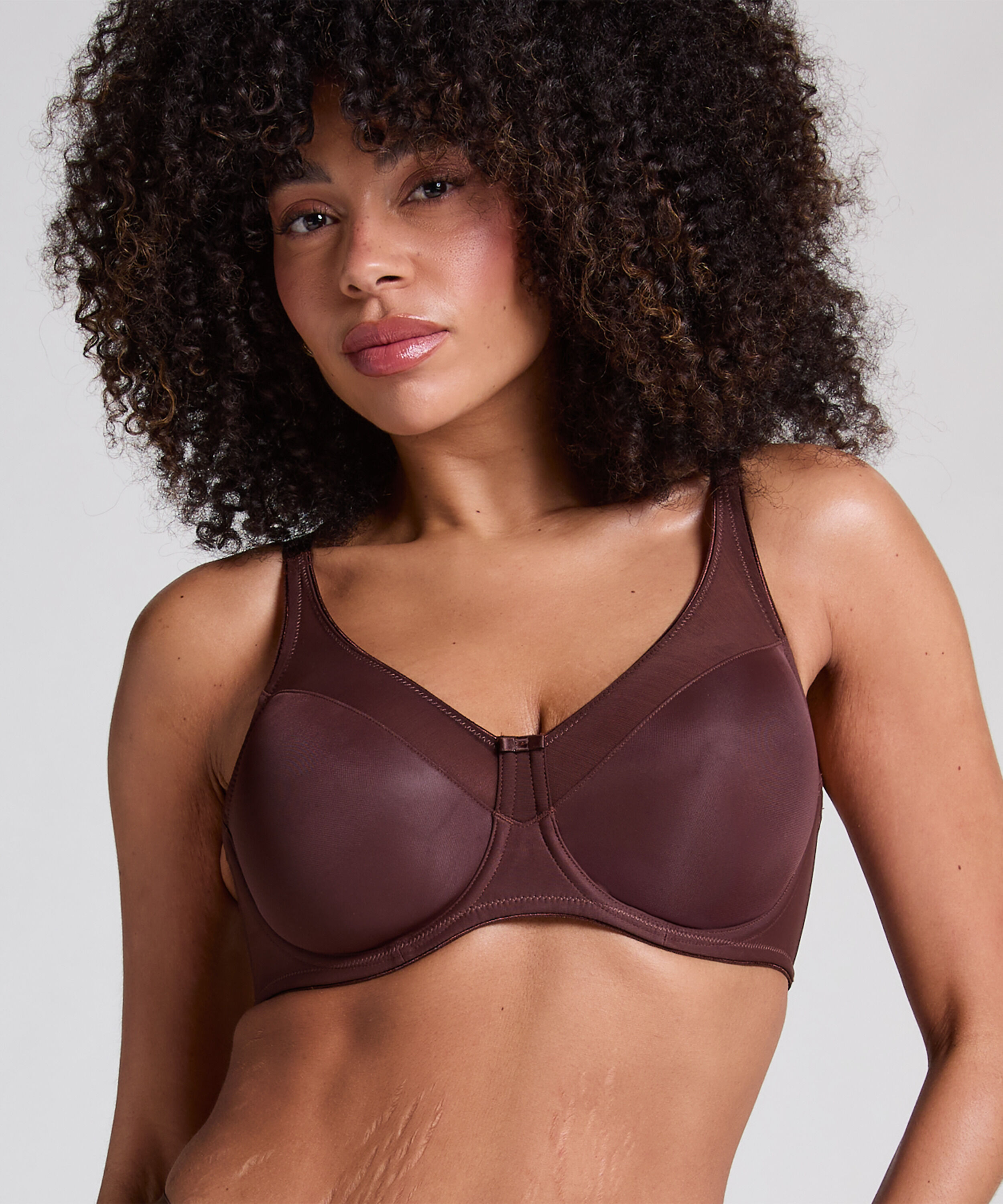Nina Non-Padded Underwired Minimizer Bra, Brown Nina Non-Padded Underwired Minimizer Bra, Brown