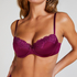 Lace & Shine Padded Underwired Bra, Purple