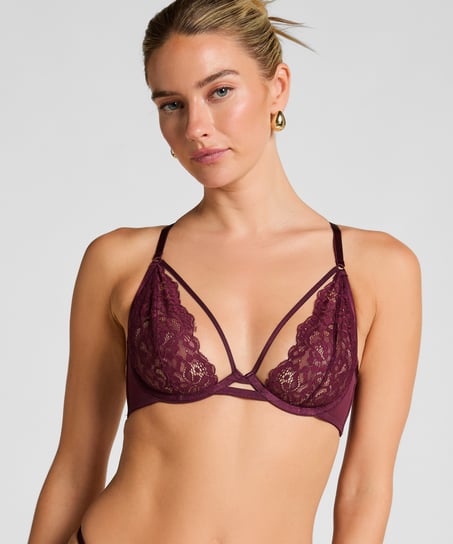 Cinnamon Non-Padded Underwired Bra, Red