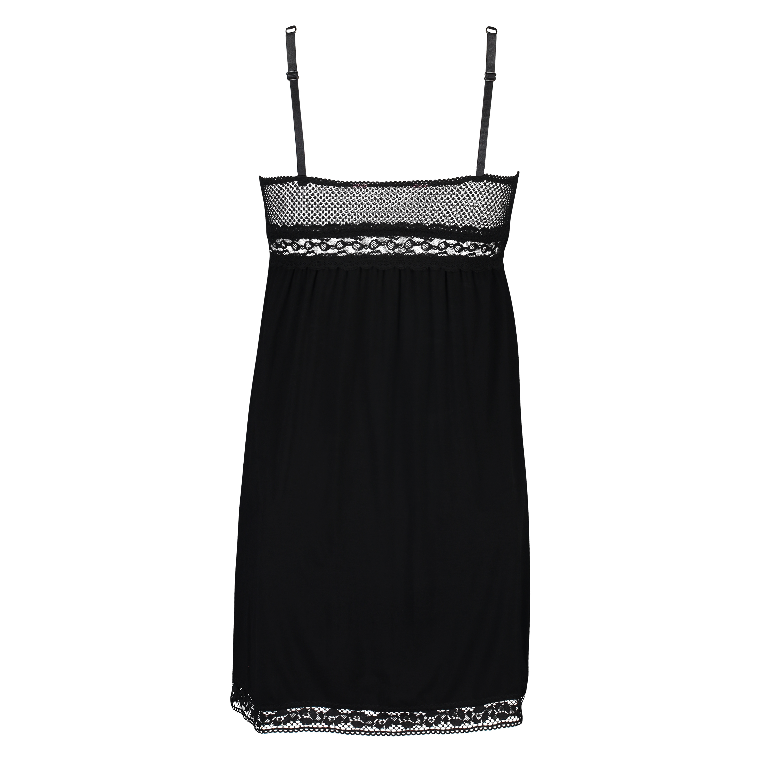 Graphic Lace slipdress, Black, main