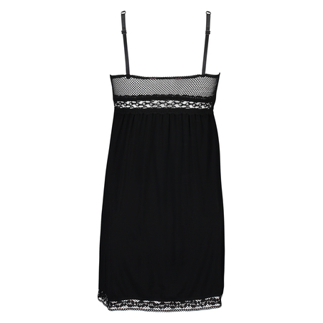 Graphic Lace slipdress, Black