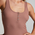 Henley Singlet, Brown