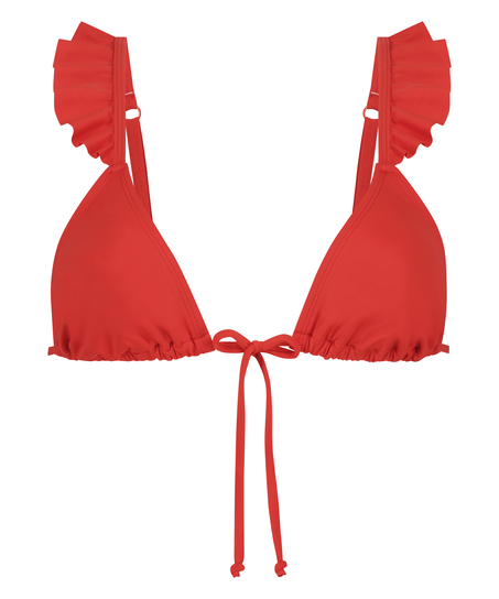 Sardinia triangle bikini top, Red