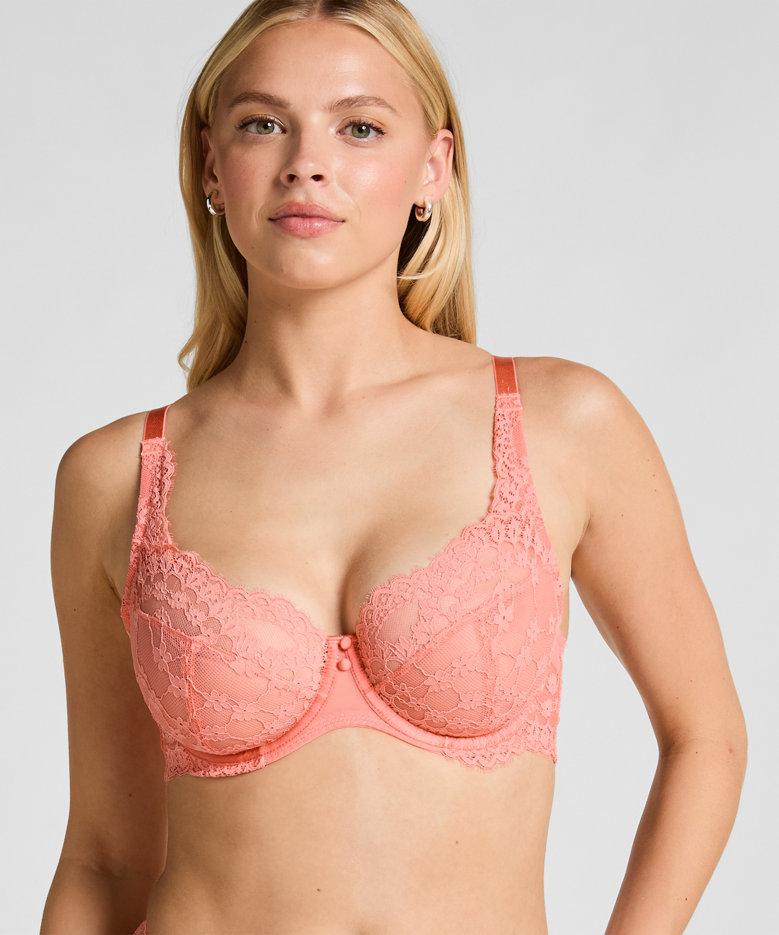 Daisy Non-Padded Underwired Bra, Pink, main