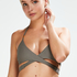 Tribe triangle bikini top, Green